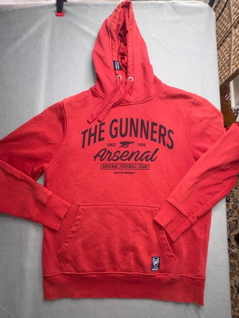 Arsenal FC Gunners London Large Red England Futbol Soccer Hoodie size Large